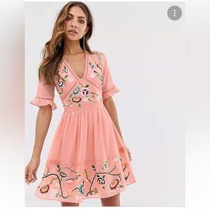 ASOS Embroidered Floral Dress